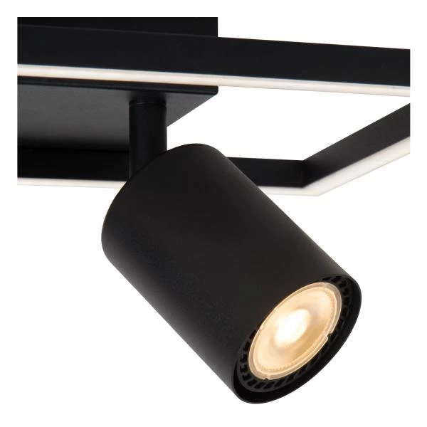 Lucide ARIANNE - Flush ceiling light - LED - 2xGU10 - Black - detail 2